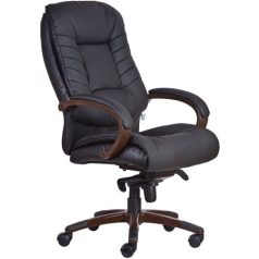   Főnöki szék, műbőrborítás, fekete lábkereszt, "Buffalo PU", fekete