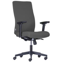   Irodai forgószék, szövetborítás, fekete lábkereszt, "Boston Standard", szürke