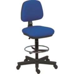   Irodai forgószék, lábtartóval,   "Bora",fekete-szürke