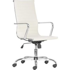   Irodai forgószék, textilbőrborítás, króm lábkereszt, 2 db/csomag, "Preston", drapp