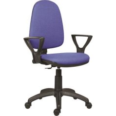   Irodai forgószék, szövetborítás, LX karfás, "Megane", kék-fekete