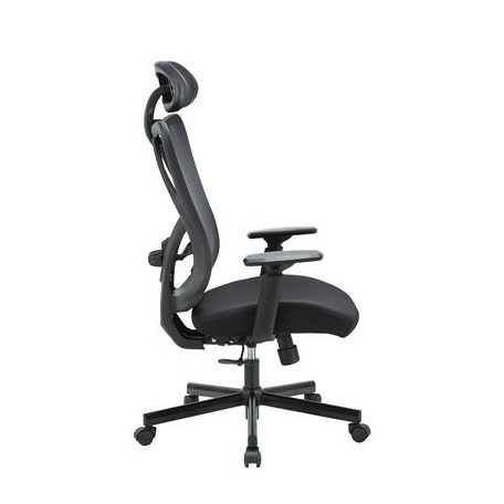 Irodai forgószék, szövetborítás, állítható dőlésszögű fejtámla, "Cope HU", fekete