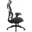 Irodai forgószék, hálós ülőlap és háttámla, fekete műanyag lábkereszt, "Humantech", fekete