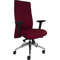   Irodai forgószék, fém lábkereszt, magas háttámla, ülésmélység állítás "Boston", bordó