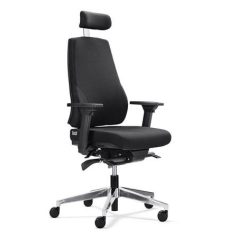   Irodai forgószék, nagy teherbírás, szövetborítás, krómozott lábkereszt, "Hector 24", fekete