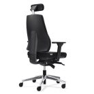 Irodai forgószék, nagy teherbírás, szövetborítás, krómozott lábkereszt, "Hector 24", fekete