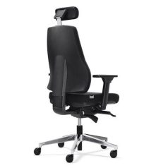   Irodai forgószék, nagy teherbírás, szövetborítás, krómozott lábkereszt, "Hector 24", fekete