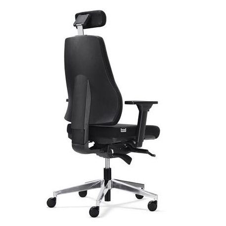 Irodai forgószék, nagy teherbírás, szövetborítás, krómozott lábkereszt, "Hector 24", fekete