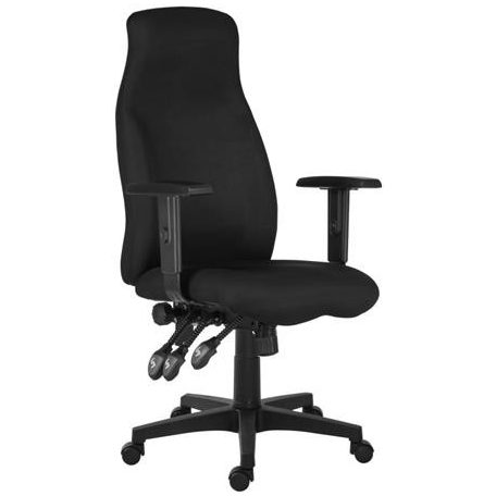 Menedzserszék, szövetborítás, fekete lábkereszt, magas háttámla, memóriahabos, "Hufo", fekete