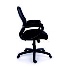 MAYAH Irodai szék, karfás, fekete szövetborítás, hálós háttámla, fekete lábkereszt, MAYAH "Smart"