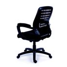 MAYAH Irodai szék, karfás, fekete szövetborítás, hálós háttámla, fekete lábkereszt, MAYAH "Smart"