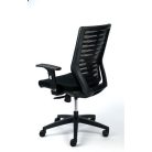MAYAH Irodai szék, fekete szövetborítás, feszített hálós háttámla, fekete lábkereszt, MAYAH "Superstar"