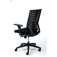   MAYAH Irodai szék, fekete szövetborítás, feszített hálós háttámla, fekete lábkereszt, MAYAH "Superstar"