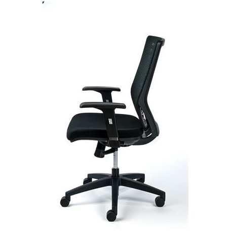 MAYAH Irodai szék, fekete szövetborítás, feszített hálós háttámla, fekete lábkereszt, MAYAH "Superstar"