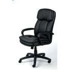 MAYAH Főnöki szék, hintamechanikával, fekete műbőrborítás, fekete lábkereszt, MAYAH "Duke"