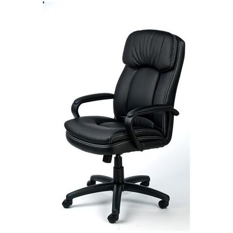 MAYAH Főnöki szék, hintamechanikával, fekete műbőrborítás, fekete lábkereszt, MAYAH "Duke"