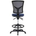 MAYAH Irodai szék, sötétkék szövetborítás, feszített hálós háttámla, fekete lábkereszt, MAYAH "Matrix", sötétkék