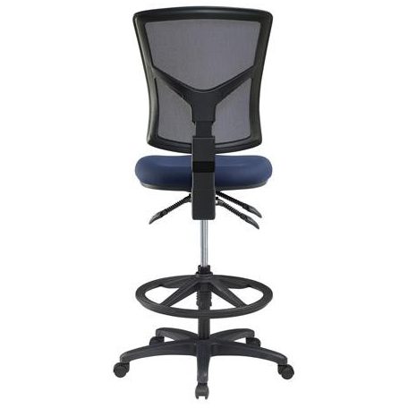 MAYAH Irodai szék, sötétkék szövetborítás, feszített hálós háttámla, fekete lábkereszt, MAYAH "Matrix", sötétkék