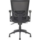 MAYAH Irodai szék, karfás, fekete szövetborítás, feszített hálós háttámla, fekete lábkereszt, MAYAH "Radar III", fekete