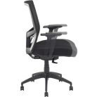 MAYAH Irodai szék, karfás, fekete szövetborítás, feszített hálós háttámla, fekete lábkereszt, MAYAH "Radar III", fekete