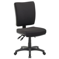   MAYAH Munkaszék, háttámlás, habszivacs ülőfelület, fekete lábkereszt, MAYAH "Flash II Deluxe", fekete