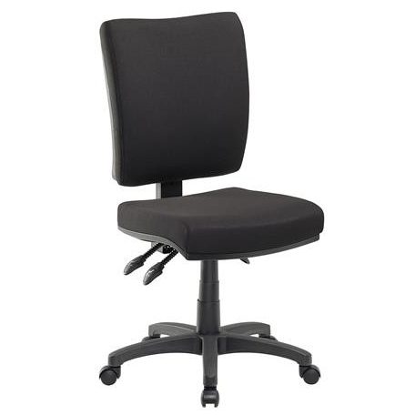 MAYAH Munkaszék, háttámlás, habszivacs ülőfelület, fekete lábkereszt, MAYAH "Flash II Deluxe", fekete