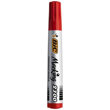 BIC Alkoholos marker, 3,7-5,5 mm, vágott, BIC "ECO 2300" piros