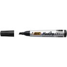 BIC Alkoholos marker, 3,7-5,5 mm, vágott, BIC "ECO 2300" fekete