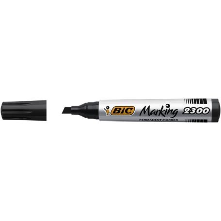BIC Alkoholos marker, 3,7-5,5 mm, vágott, BIC "ECO 2300" fekete