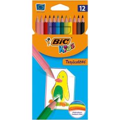   BIC Színes ceruza készlet, BIC KIDS "Tropicolors", 12 különböző szín