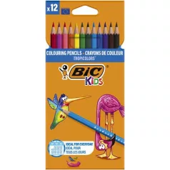   BIC Színes ceruza készlet, BIC KIDS "Tropicolors", 12 különböző szín