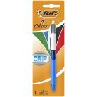 BIC Golyóstoll, 0,32 mm, nyomógombos, négyszínű, BIC "4 Colours Grip Original"