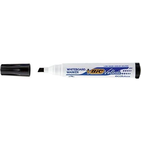 BIC Flipchart- és táblamarker, 1,1-5,6 mm, vágott, BIC "Velleda ecolutions", fekete