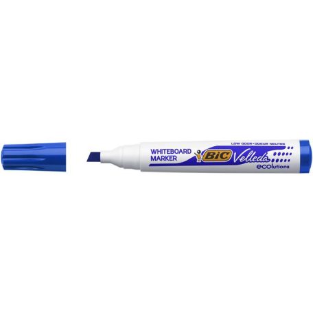 BIC Flipchart- és táblamarker, 1,1-5,6 mm, vágott, BIC "Velleda ecolutions", kék
