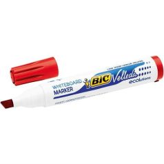   BIC Flipchart- és táblamarker, 1,1-5,6 mm, vágott, BIC "Velleda ecolutions", piros