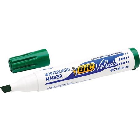 BIC Flipchart- és táblamarker, 1,1-5,6 mm, vágott, BIC "Velleda ecolutions", zöld