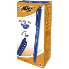   BIC Golyóstoll, 0,32 mm, nyomógombos, BIC "Round Stic Clic", kék
