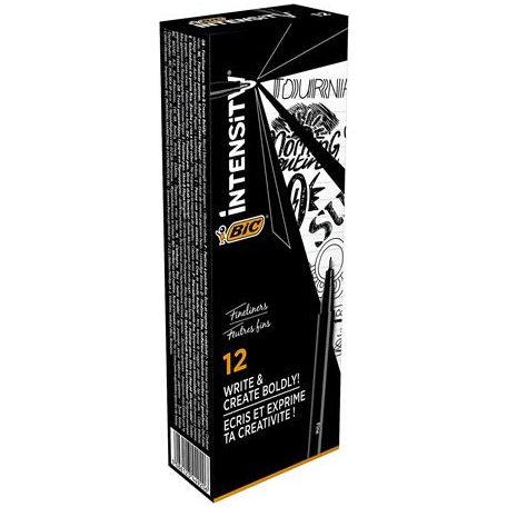 BIC Tűfilc, 0,4 mm, BIC "Intensity", fekete