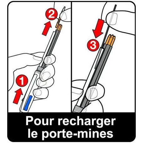BIC Golyóstoll, háromszínű, nyomósirónnal egyben, BIC "4 Colours" + grafitbél