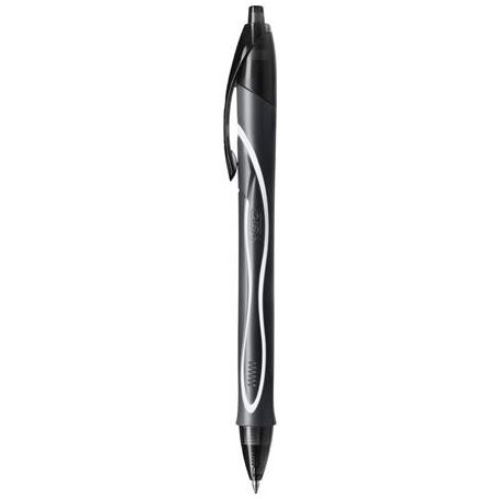BIC Zseléstoll, 0,3 mm, nyomógombos, BIC "Gel-ocity Quick Dry", fekete