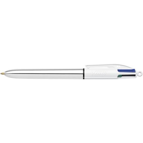 BIC Golyóstoll, 0,32 mm, nyomógombos, négyszínű, BIC "4 Colours Shine"