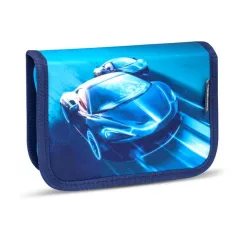   BELMIL Tolltartó, klapnis, cipzáras, BELMIL "Racing Blue Neon", kék, versenyautó