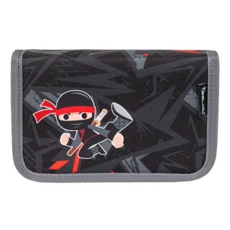 BELMIL Tolltartó, klapnis, cipzáras, BELMIL "Ninja", fekete, nindzsa
