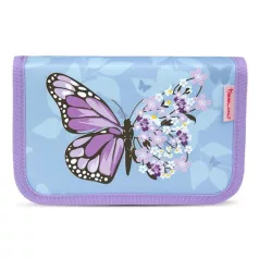   BELMIL Tolltartó, klapnis, cipzáras, BELMIL "Purple Blue Butterfly", lila, pillangó