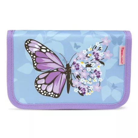 BELMIL Tolltartó, klapnis, cipzáras, BELMIL "Purple Blue Butterfly", lila, pillangó