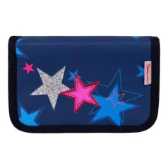   BELMIL Tolltartó, klapnis, cipzáras, BELMIL "Sparkling Star", kék, csillagok