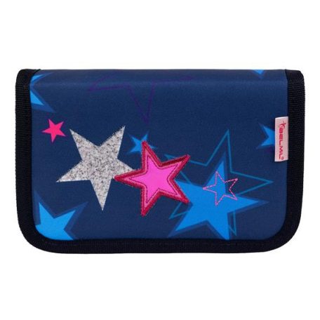 BELMIL Tolltartó, klapnis, cipzáras, BELMIL "Sparkling Star", kék, csillagok