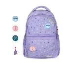 BELMIL Iskolatáska, cipzáras, BELMIL "Maxi Pack Purple Dots", lila pöttyös