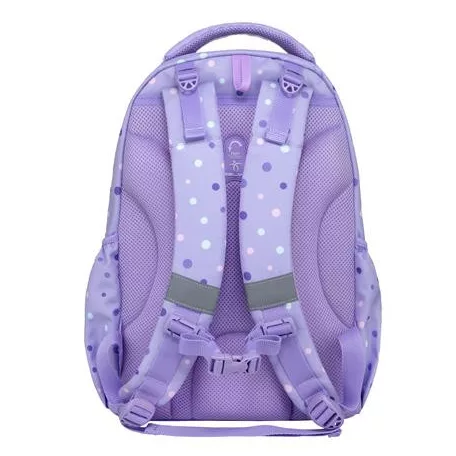 BELMIL Iskolatáska, cipzáras, BELMIL "Maxi Pack Purple Dots", lila pöttyös