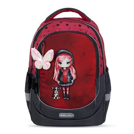 BELMIL Iskolatáska, cipzáras, BELMIL "Leisure Plus Ladybug Girl", katicalány